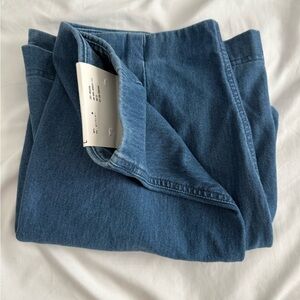 Uniqlo Blue Denim like Stretchy Pencil Skirt